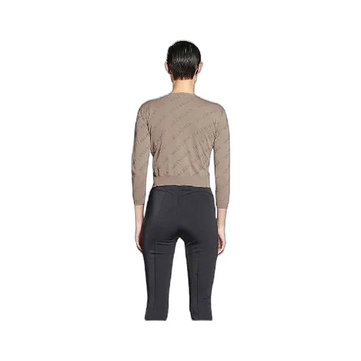 Allover Logo Cotton Short Cardigan