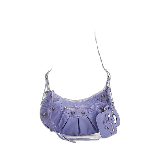 Purple Leather Small Cagole Bag