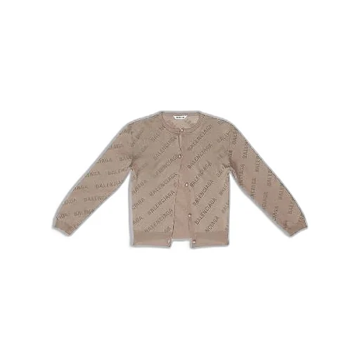 Allover Logo Cotton Short Cardigan