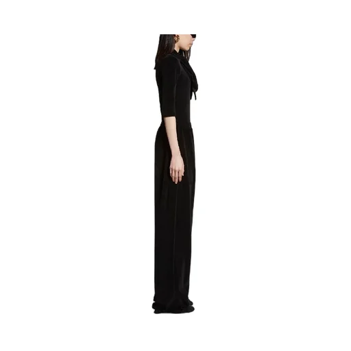 Wave Logo Embroidered Cotton Pants
