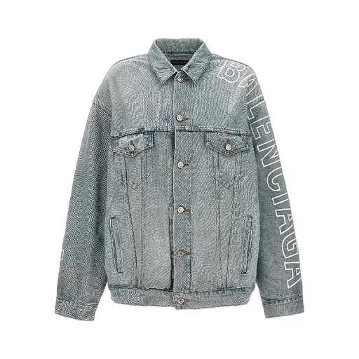 Logo Sleeve Denim Jacket