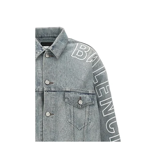 Logo Sleeve Denim Jacket