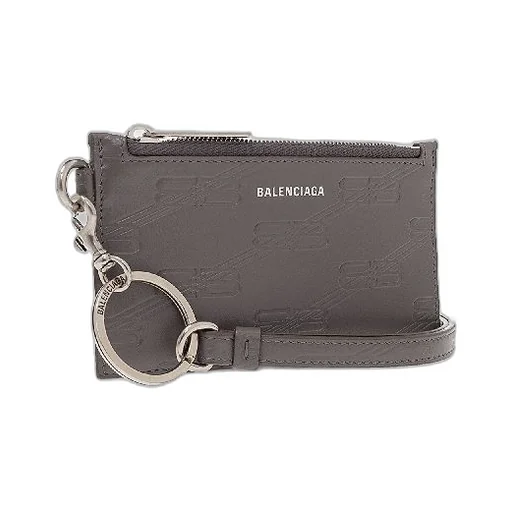 Logo Pattern Neck Strap Card Wallet