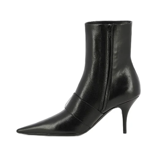 Buckle Strap Knife Ankle Boots Heel