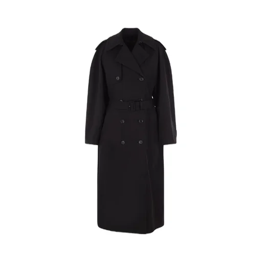 Belted Wool Cotton Double Coat