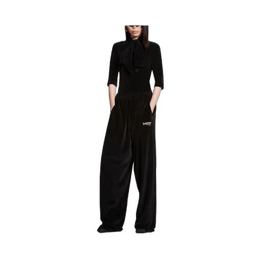 Wave Logo Embroidered Cotton Pants