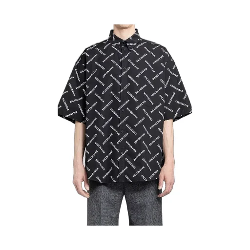 Allover Logo Buttondown Oversized Shirt
