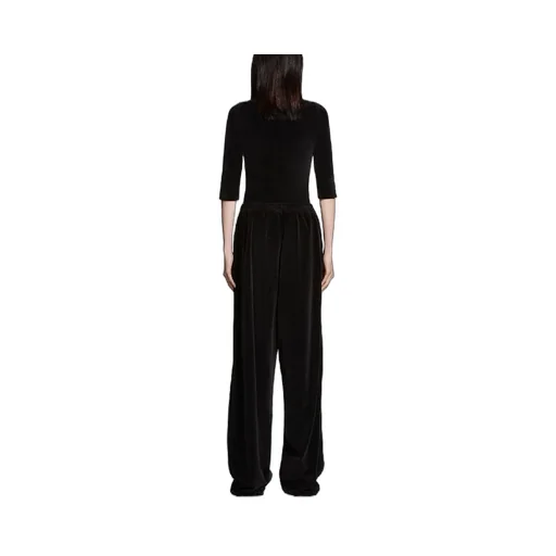 Wave Logo Embroidered Cotton Pants