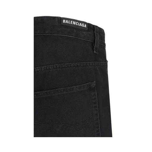Drawstring Cotton Denim Pants