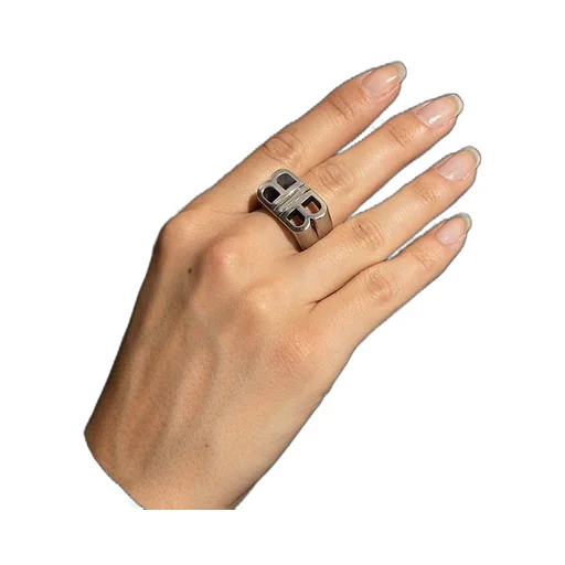 Bb Logo Silver Ring