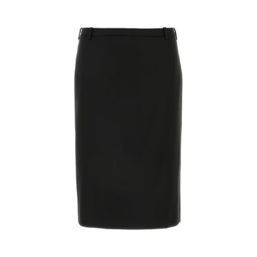 Back Slit Midi Skirt