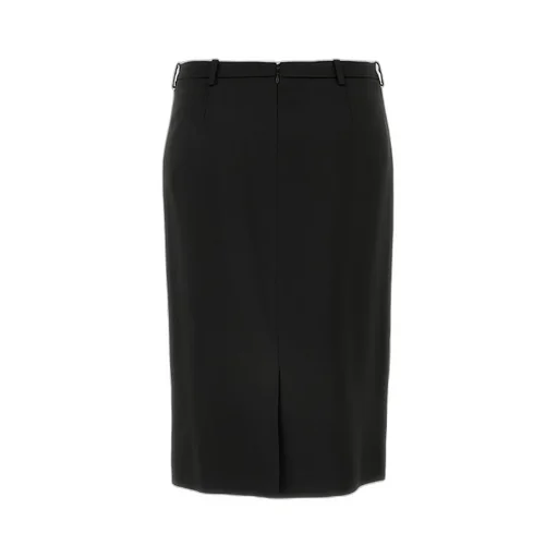 Back Slit Midi Skirt