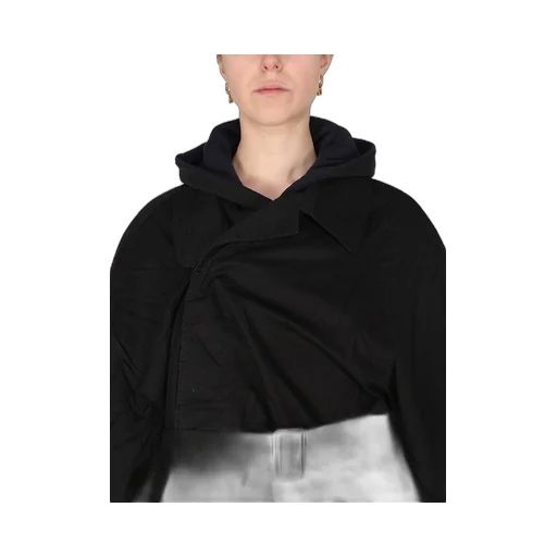 Crinkle Effect Belted Car Coat