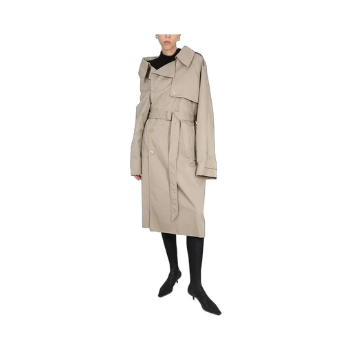 Off-Shoulder Trench Coat