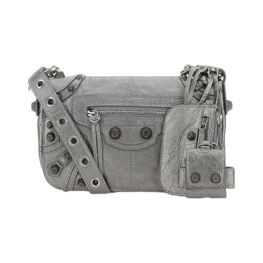 Le Cagole Metallic Lambskin Cross Bag