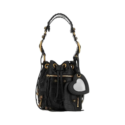 Crocker Embossing Leather Cagole Xs Bucket Bag