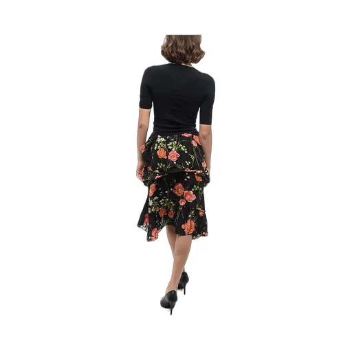 Logo Printing Flower Printing Midi Dress