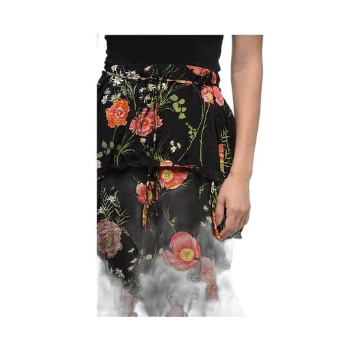 Logo Printing Flower Printing Midi Dress