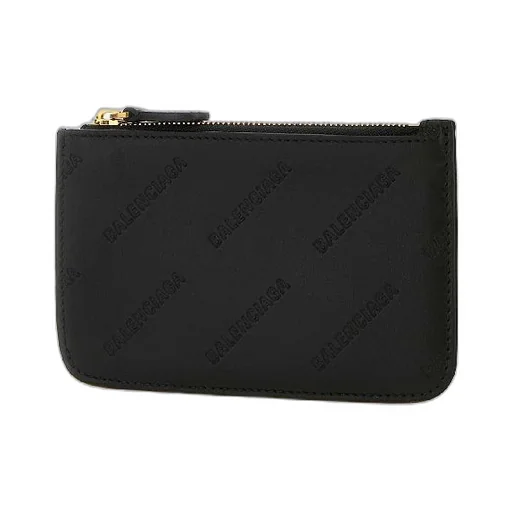 Logo Detail Leather Card Wallet