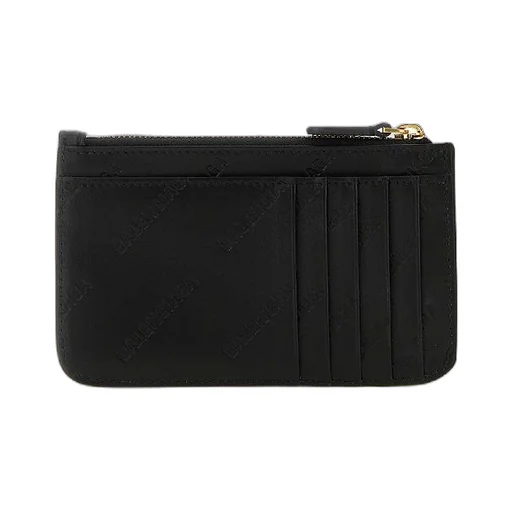 Logo Detail Leather Card Wallet
