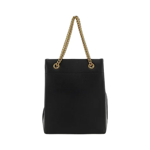 Logo Leather Chain Tote Bag