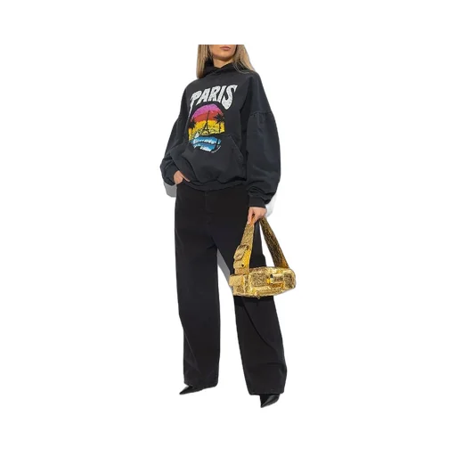 Logo Patch Wide Denim Pants
