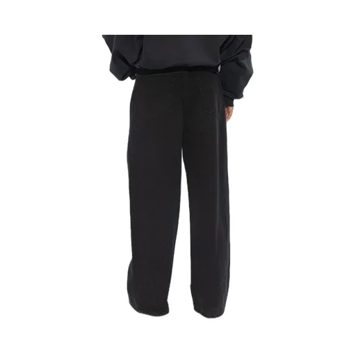 Logo Patch Wide Denim Pants