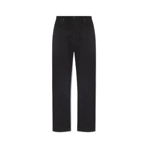 Logo Patch Wide Denim Pants