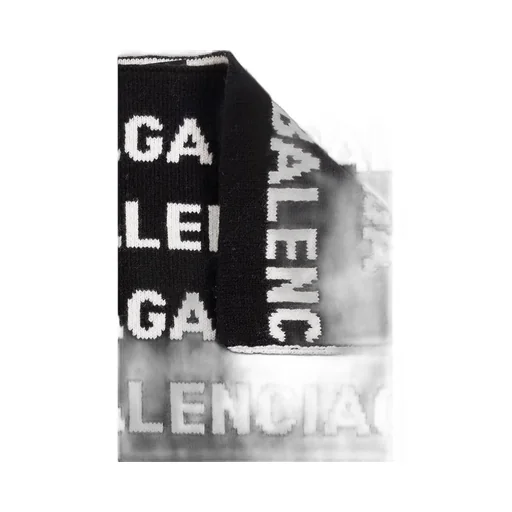 Logo Intarsia Wool Scarf