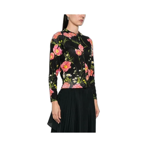 Flower Printing Wool Cardigan