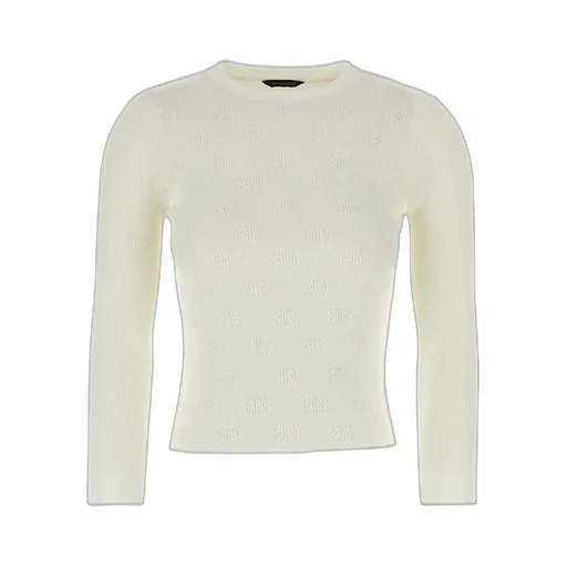 Allover Logo Crop Knit