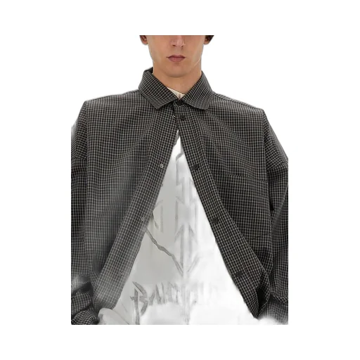 Oversized Check Pattern Shirt