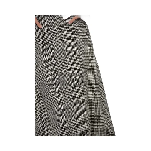 Check Pattern Wool Skirt