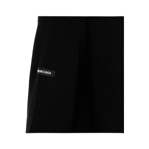 Logo Patch Wool V-Neck Cardigan