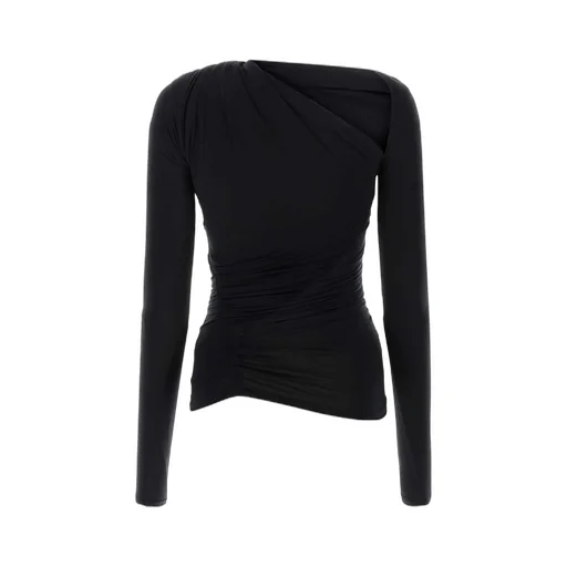 Drape Detail Long Sleeve Top