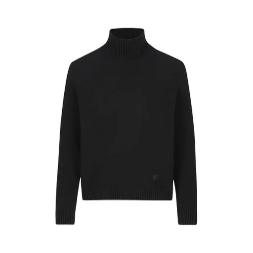 High Neck Wool Cashmere Knit