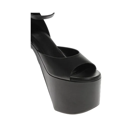 Platform Leather Sandal Heels