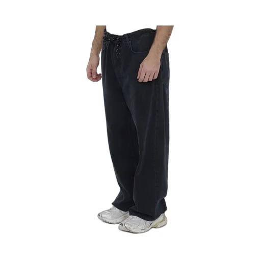 Drawstring Baggy Denim Pants