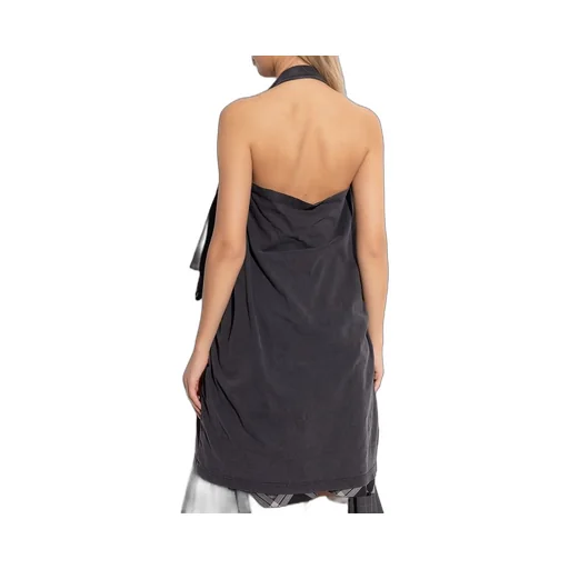Logo Halter Neck Cut-Out Dress