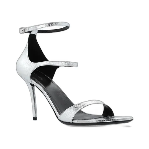 Honey Metallic Leather Sandal Heels