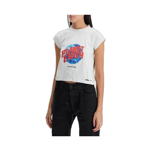 Graphic Logo Printing Crop Short Sleeve T-Shirt