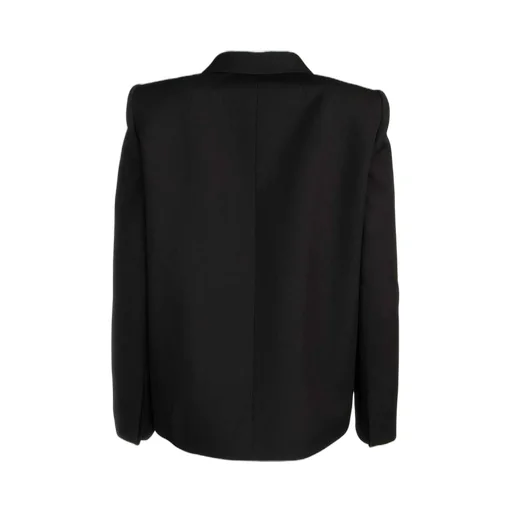 Structure Shoulder Single Breasted Wool Jacket