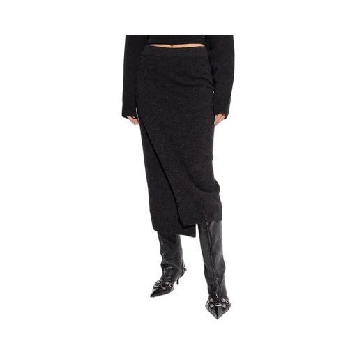 Wrap Wool Maxi Skirt
