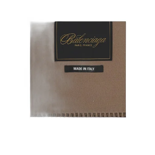 Logo Label Fringe Wool Muffler