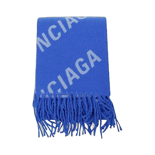 Logo Fringe Wool Muffler