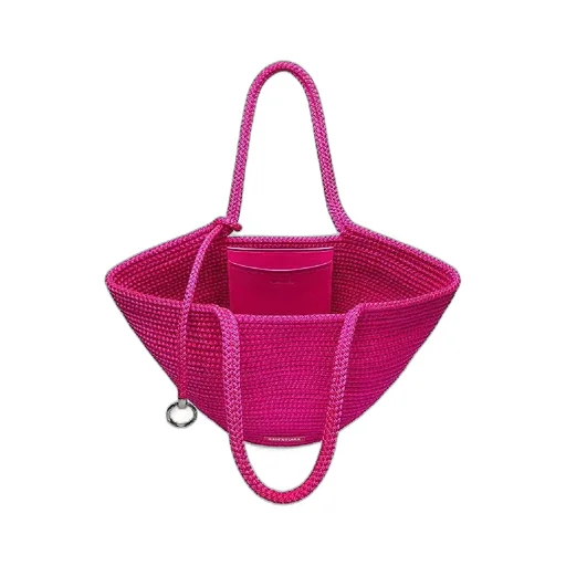 Lbiza Logo Patch Bucket Bag Large