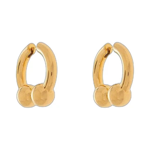 Engraving Logo Hoop Earrings