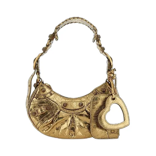 Metallic Lambskin Cagole Shoulder Bag Xs