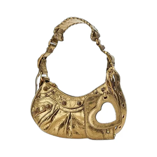 Metallic Lambskin Cagole Shoulder Bag Xs