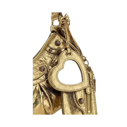 Metallic Lambskin Cagole Shoulder Bag Xs